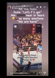 Bianca Belair's Instagram story